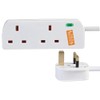 2 Gang Surge Protected Extension Lead 5m White