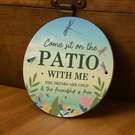 Red Ocean Garden Signs and Plaques for Outside Acrylic Garden Signs Patio Sign Door Hanging Wall Sign Yard House Plaque Friendship Gifts For Women Gardening Gifts