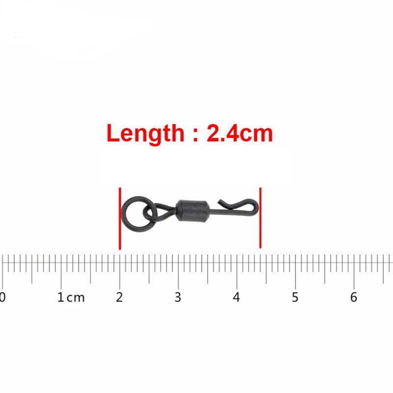 NEWSHOT 20 x 8# Q-Shaped Swivel for Carp Fishing Tackle