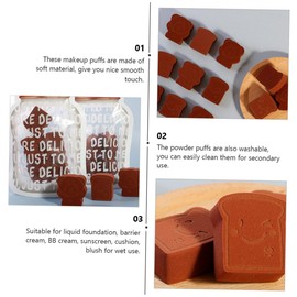 Baluue 12pcs Cartoon Makeup Powder Puff Soft Fluffy Foundation Applicators for Loose Powder Concealer Washable Reusable for Gentle Skin Care