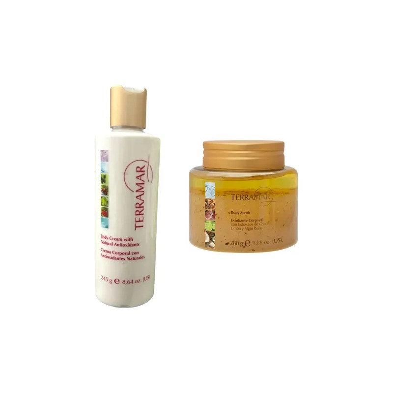 Dúo Corporal Terramar Antioxidantes Crema + Exfoliante