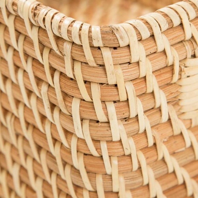 NITORI (NITORI) Rattan Basket RD-001 Vertical Half Width 19×Depth 26×Height