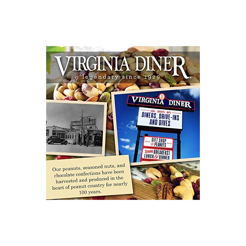 Virginia Diner Unsalted Virginia Peanuts - XL Gourmet Natural Peanuts