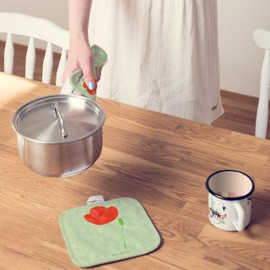 Mr. & Mrs. Panda Pot Holder Flower Poppy - Gift, Pot Coaster, Flower Decoration, Garden, Pot Holder with Saying, Flowers, Beautiful Pot Holders