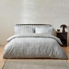 Yard Barton Check 100% Cotton Duvet Cover Set, Grey