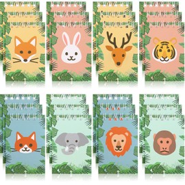 Nezyo 24 Pcs Animal Notebook Operation Christmas Gifts Mini Animal Notepad Jungle Zoo Wild Animal Party Favor Mini Forest Animals Notepad Small Note Pad for Boys Girls Birthday Classroom Bags