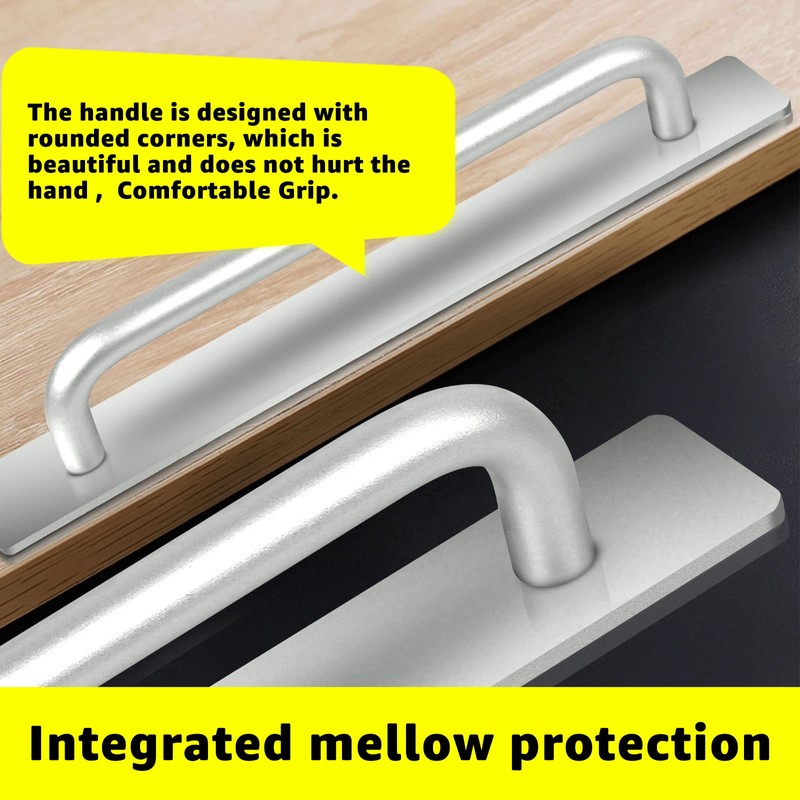 2pcs Self-Stick Instant Cabinet Drawer Handles Pulls | Aluminum Alloy