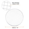 HARFINGTON 2pcs Round BBQ Grill Net 13" Dia Galvanized Iron