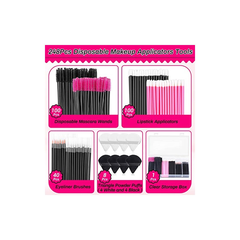 shynek Accesorios de Maquillaje Desechables con Aplicadores de Esponjas Triangulares,
