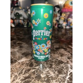 Takashi Murakami Flowers Perrier Mineral Water 8.45oz Slim Can RARE/LIMITED