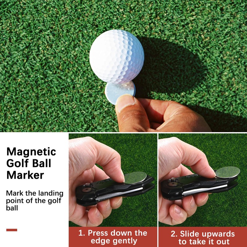 TIXIPEM Golf Divot Repair Tool- Switch Foldable Divot Tool with