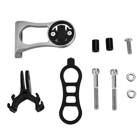 Bicycle Computer Mount Aluminum Extension Odometer Mount Holder for Garmin Bike Accessories (Silver)