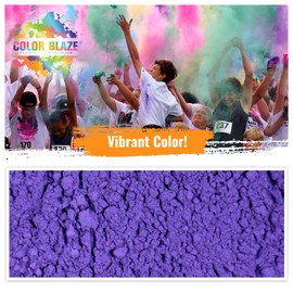 Color Blaze Holi Colored Powder - 25 lbs of Purple Powdered Color - For Fun Runs, Color Toss, Rangoli, Powder War, Backyard Party & Festivals - Pack of 1 Big Bag - 25 Pounds in Bulk - Purple