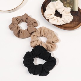 Hair Scrunchies for Women - Hair Ties No Damage Both for Thick Hair or Thin Hair Curl Hair No Crease Gray Scrunchies Ponytail Holder No Hurt Your Hair