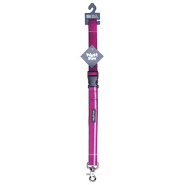 West Paw Strolls Buckle Dog Leash with Comfort Grip, Made in USA, Fuchsia Reflective, Small