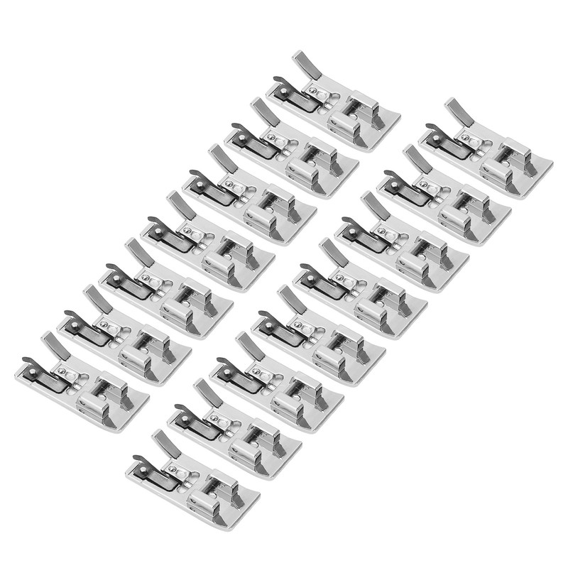 15 Pcs Overlock Presser Foot Universal Stainless Steel Snap On