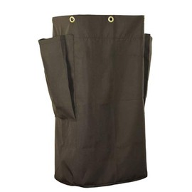 American Supply Replacement Housekeeping Cart Bag w/Grommets & Side Pockets 33" Color Brown
