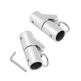 SHENGHUISS 2 Pack 7/8 Inch（22MM） Stainless Steel 316 Folding Swivel Coupling Tube Pipe Connector Fitting for Boat Hand Rail Pipe with L Shape Hex Key