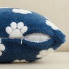 Spring Summer Pet Dog Paws Dark Blue Throw Pillow Covers