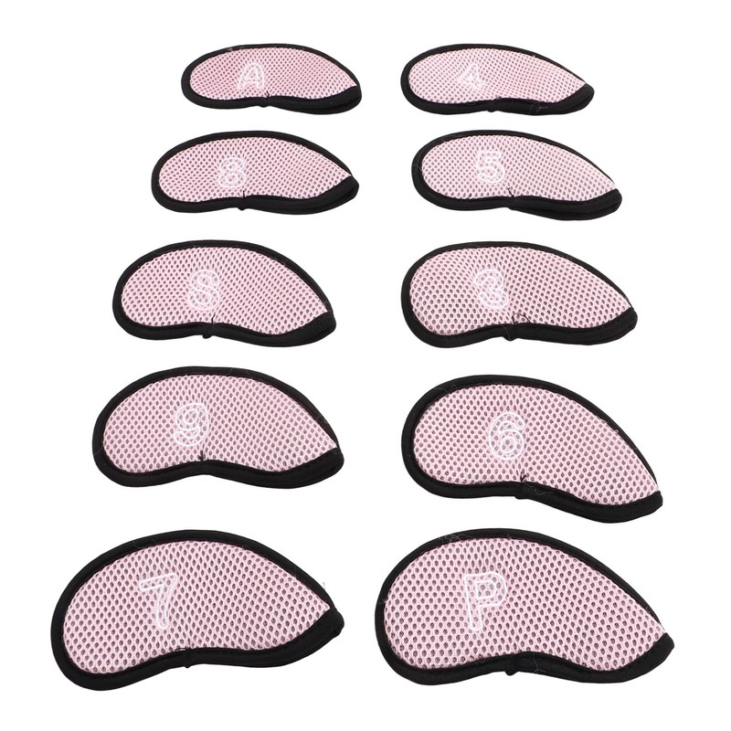 10 PCS Golf Club Head Covers Golf Iron Pole Net