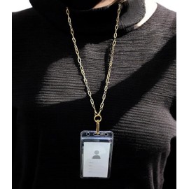 Sopopal Gold Chain Necklace Lanyards for ID Badges Stylish Key Lanyard for Women Lanyards for Badge Holder