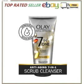 Olay Total Effects Face Wash, 7 in 1 Refreshing Citrus Scrub, 5 fl oz