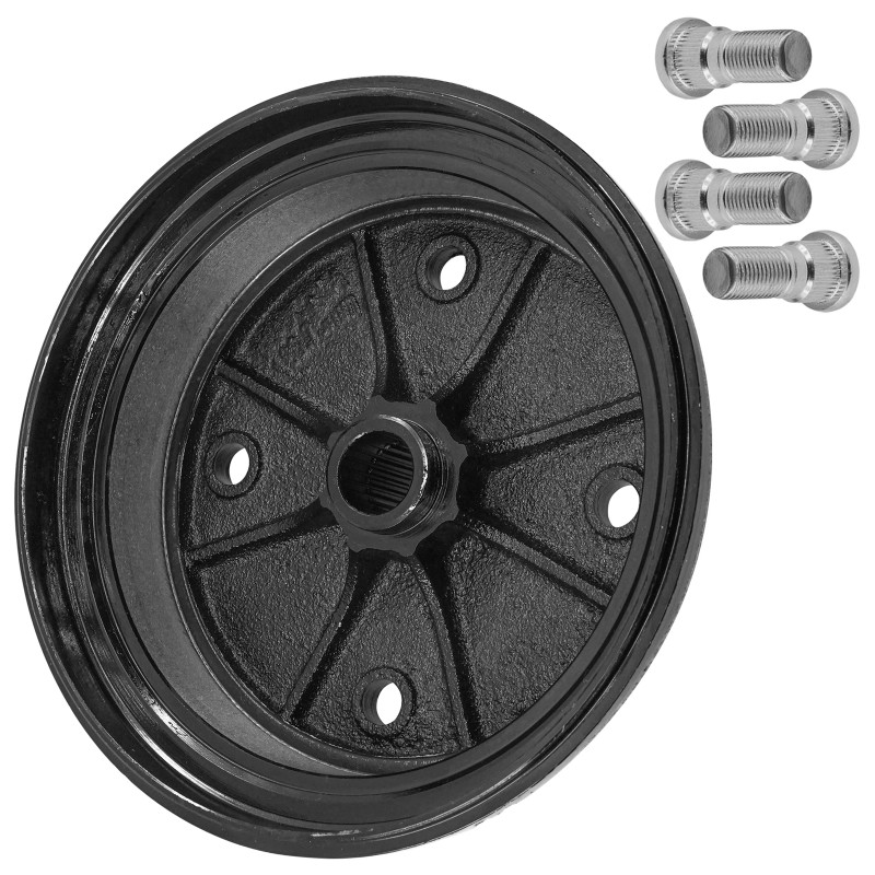 Caltric Front Brake Drum Wheel Hub w/ Bolts fits Kawasaki