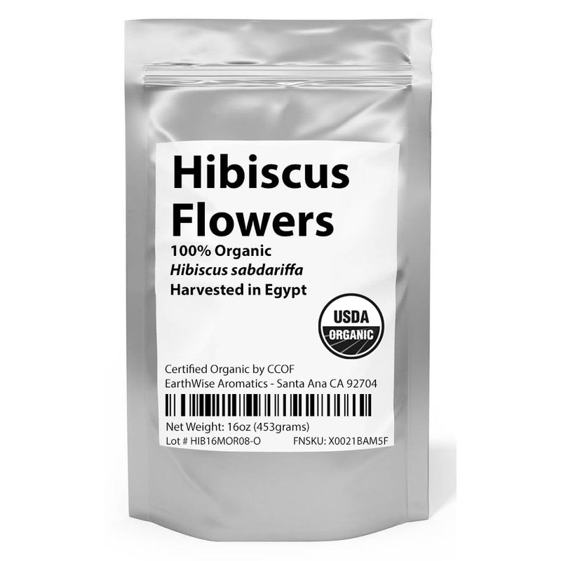 Organic Hibiscus Flowers - 1 lb (16oz) - Herbal Tea