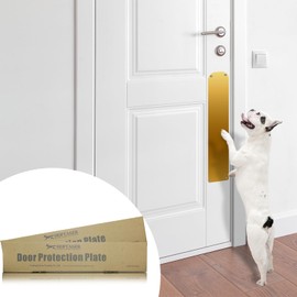 Door Protector from Dog Scratching - Door Kick Plate - Anodized Aluminum - Two Mount Style - Suitable Wood or Metal Doors - Sizes for All Doors (American Bronze, 4 x 22)