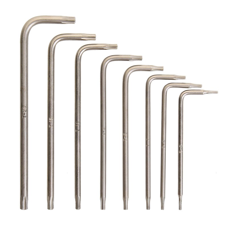 Jetech 8-Pieces Long Arm Security Bit Wrench Set,Tamper Resistant Star-Torx
