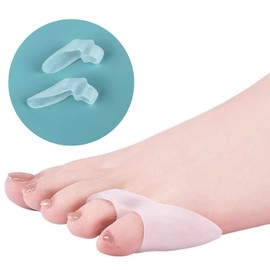 小趾サポーター 足指サポーター （1足組）足指広げる MOICUU パカッと広げる 水洗い可能 簡単着脱 男女 左右兼用 (透明（内反小趾-1足組）)