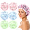 Janety Gorro de Baño Impermeable Reutilizable para Mujer, Set de