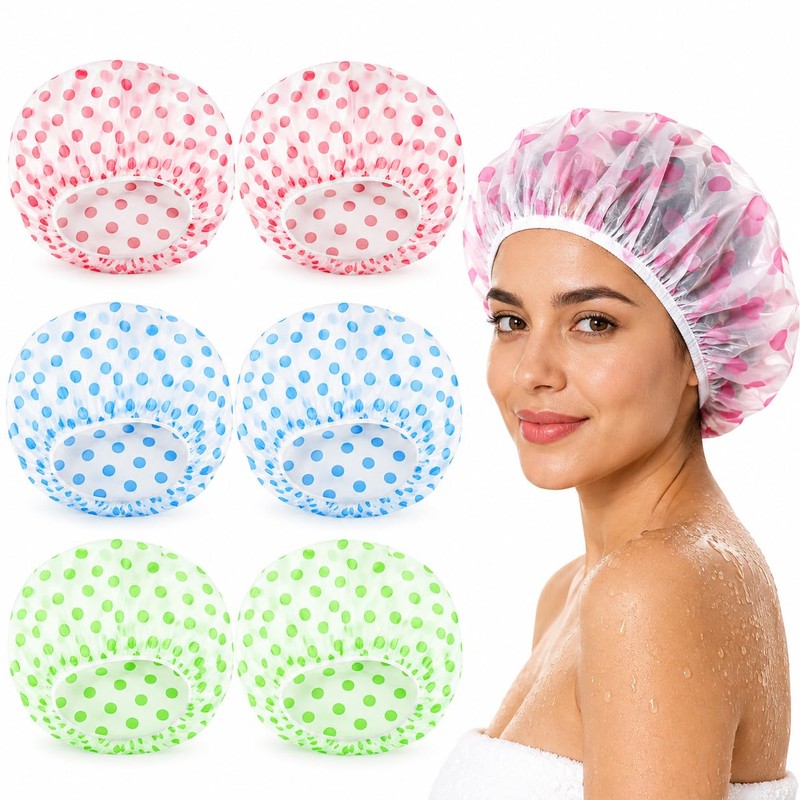 Janety Gorro de Baño Impermeable Reutilizable para Mujer, Set de