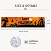Happy Halloween Outdoor Banner – Pumpkin & Bat Polyester Backdrop