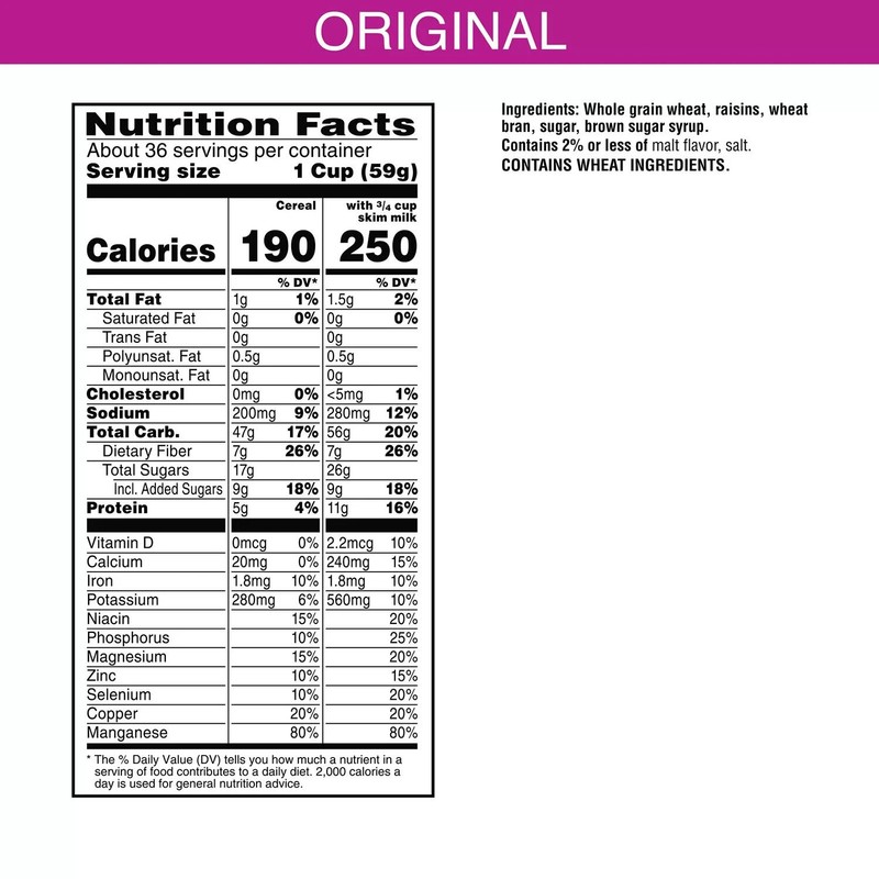 Raisin Bran Cereal, 76.5 oz. 4 Pack