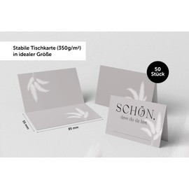 Creatastic® - Wedding Decoration, Place Cards, Wedding, Boho Decoration, Place Cards, Place Cards, Pack of 50, 85 x 55 mm