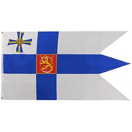 Finland President 1978 Premium Quality Heavy Duty Fade Resistant 3x5 3'x5' 100D Woven Poly Nylon Swallow Tail Flag Banner Grommets