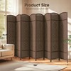 JOSTYLE 6ft. Tall Extra Wide Folding Privacy Screens with Diamond