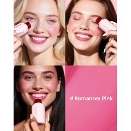 KIMUSE Jelly Cheek & Lip Tint, Watercolor Blush, Multi-Use Makeup, Tint for Cheeks, Lips & Eyes, Lightweight, Sheer & Buildable Color, Vegan Formula, Cruelty-Free