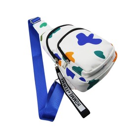 MOSSTYUS Sling Bag Cow Print Unisex Chest Bags Sling Daypack Casual for Women Travel Hiking,Multi Blue