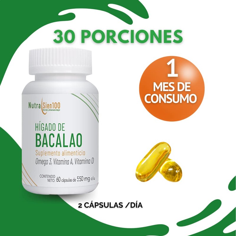 Nutrasien100 Hígado de Bacalao1 Bote - 60 Cápsulas - 30