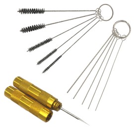 Joyangy Airbrush Cleaning Kit, Spray Gun Cleaning Brush Kit, Air Brushes Cleaner Kit for Painting Kit, 1 Set 5Pcs Cleaning Needles, 1 Set 5Pcs Cleaning Brushes and 1 Wash Needle…