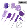 Hair Highlighting Comb Set - Professional Metal Rat Tail Teasing
