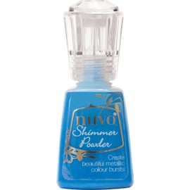 Nuvo Shimmer Powder, Add Texture and Marbeling Effect to All Crafting Projects, Blue Blitz