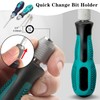 2 Pcs Bit Driver Handle Professional 1/4 inch Screwdriver Quick