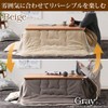 Waterproof Reversible Space Saving Kotatsu Futon, [moruhu] 105x75 cm Kotatsu