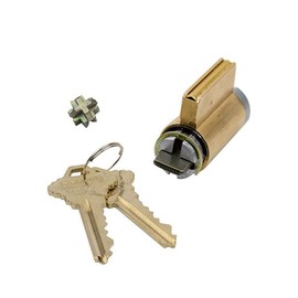 Andersen Frenchwood Gliding Door - Lock Cylinder w/Gears and Keys - Reachout - No Tail - Silver