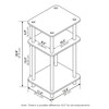 Furinno Just 3-Tier Turn-N-Tube End Table / Side Table /
