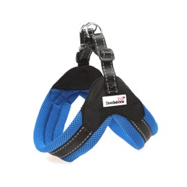 Doodlebone Boomerang Dog Harness, Sapphire, 4-5