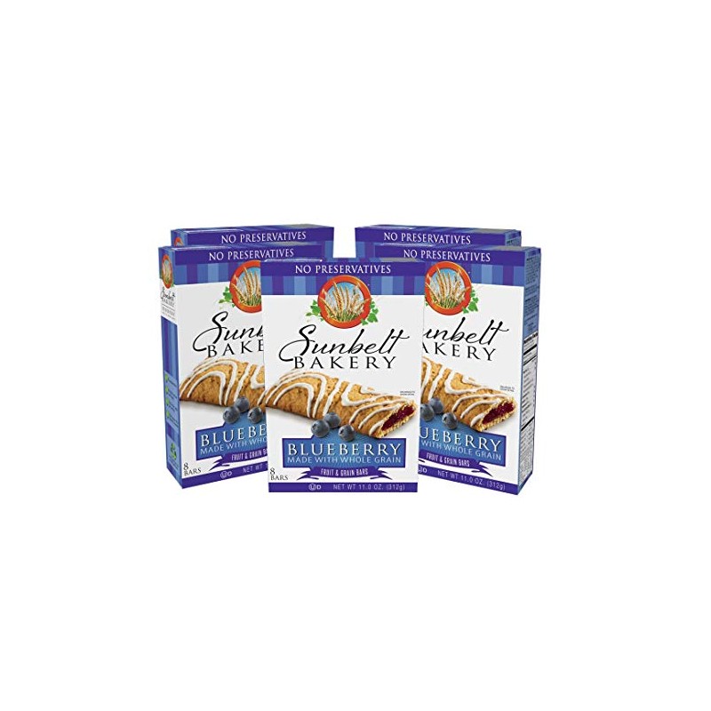 Sunbelt Bakery's Blueberry Fruit & Grain Bars, 5 Boxes, No